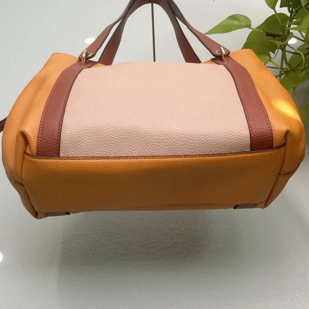 New Without Tags Nanette Lepore Yellow, Cream, and Brown Purse Handbag - Picture 5 of 14